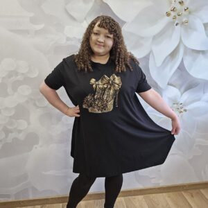 Tunika Szpilki Plus Size – elegancka z rozszerzanymi biodrami - obrazek 4